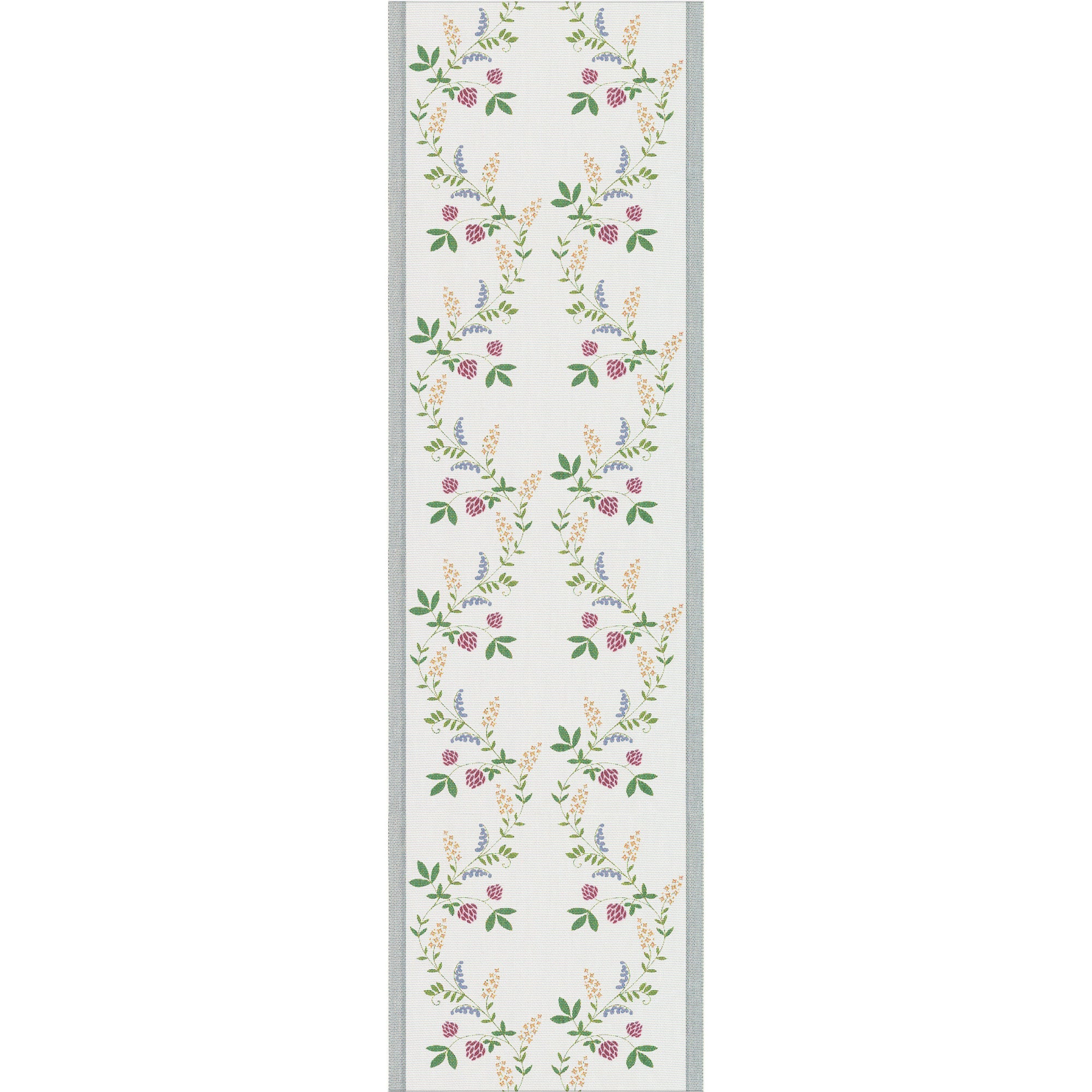 Bordslöpare Sommarblommor / Summer flowers. 35x120 cm. Ekologisk bomull