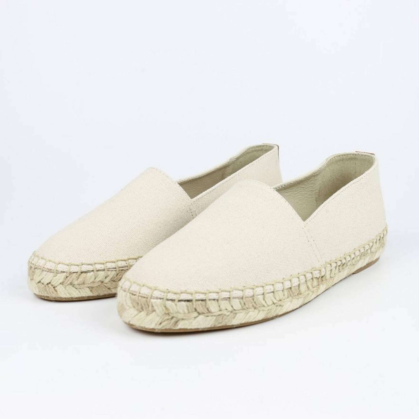 Kavat Ekbacken, espadrill sandal - ivory ekologisk bomull, läderdetaljer,Skor,Kavat,Formcraft 