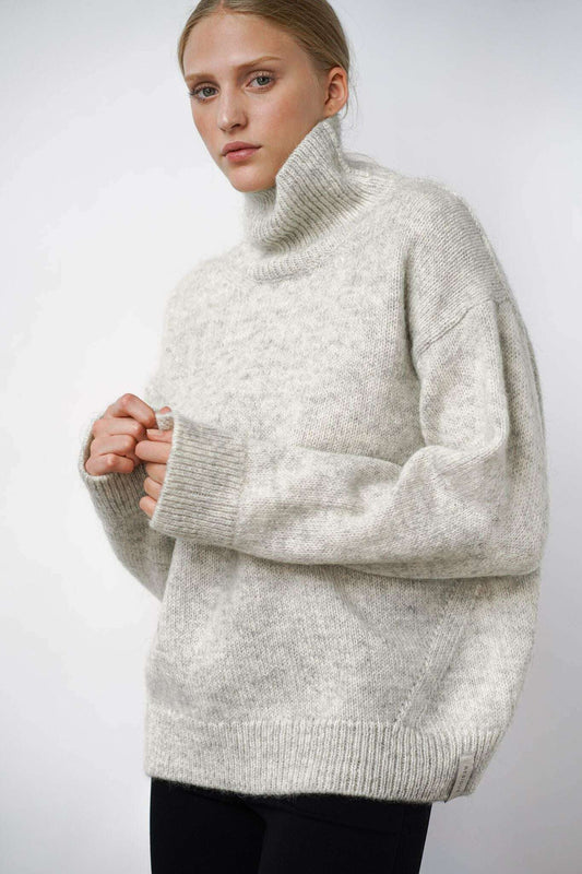 Oma knitted turtleneck, sand melange,Kläder,Residus,Formcraft 