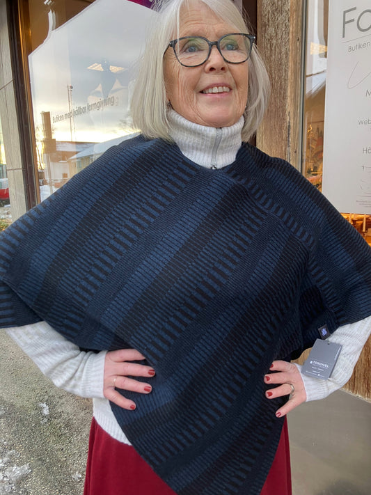 Poncho Tordyvel marinblå