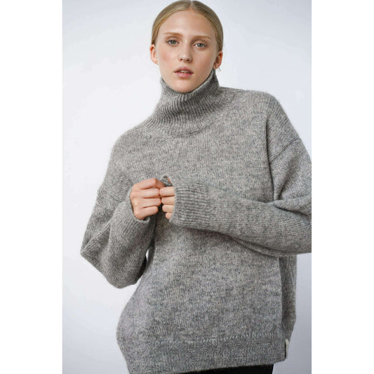 Oma knitted turtleneck, Grå