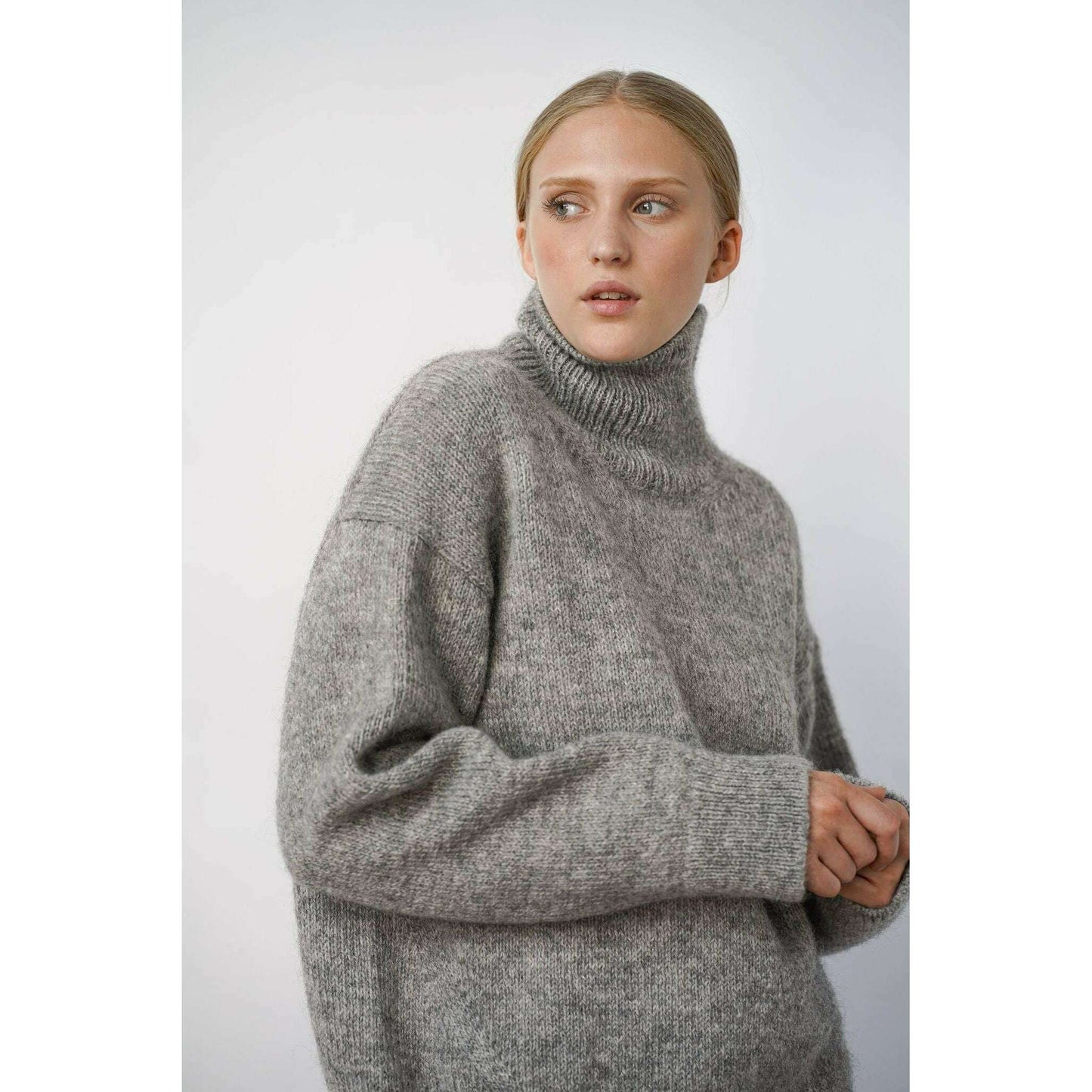 Oma knitted turtleneck, Grå