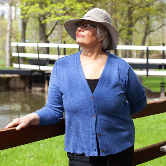 Hatt Doris i linne, beige. CTH Ericson of Sweden