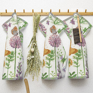 Handduk Selma. Blommor & fjärilar. 40x60 cm. Ekologisk bomull