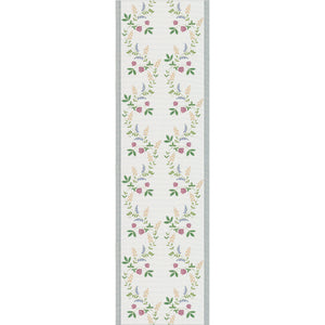 Bordslöpare Sommarblommor / Summer flowers. 35x120 cm. Ekologisk bomull