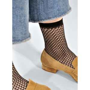 Socka Vera - nätmönster svart - Bild 4