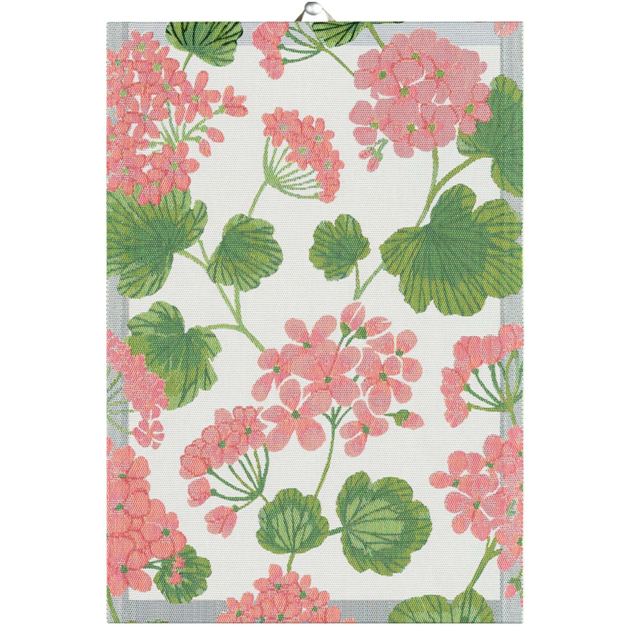 Handduk Pelargonia 35×50 cm. Ekologisk bomull