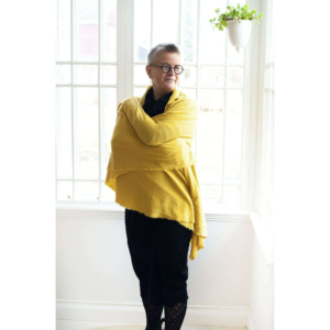 Stor sjal / scarf gul, 95 x 260 cm. Mjuk merinoull - Bild 7
