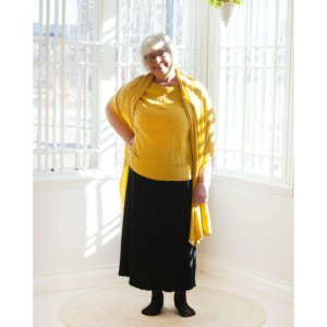 Stor sjal / scarf gul, 95 x 260 cm. Mjuk merinoull - Bild 9