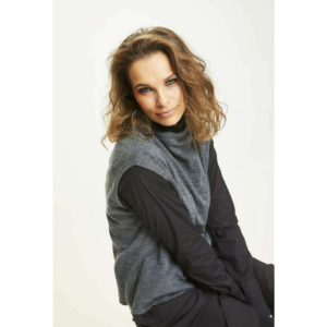 Väst / pullover i mjuk merinoull, mörkgrå / antracit - Bild 3