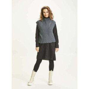 Väst / pullover i mjuk merinoull, mörkgrå / antracit - Bild 4